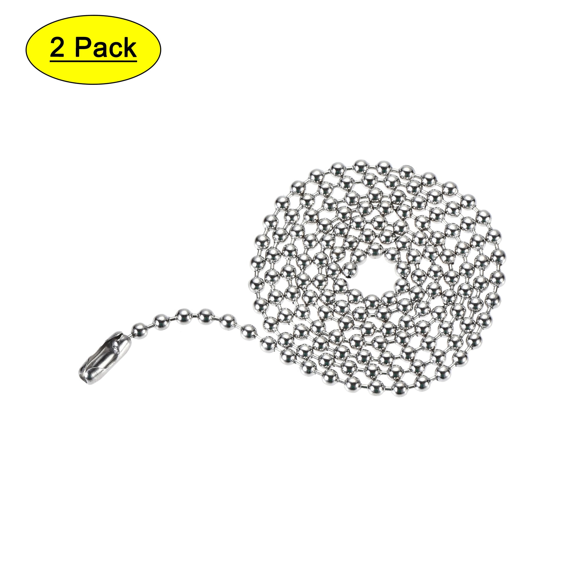 2-Pack Metal Fan Pull Chain Extenders - 13.8 Inch Beaded Ball Chains For Ceiling Fans & Lamps - View #4