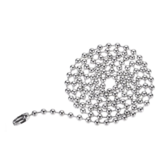 Uxcell Pull Chain Extension 3.28 Ft Stainless Steel 5mm Beaded for Light/Fan 1 Pack