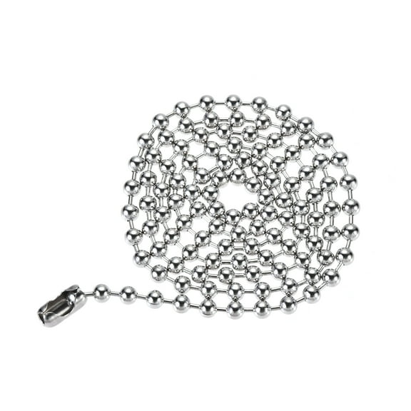 Uxcell Pull Chain Extension 3.28 Ft Stainless Steel 6mm Beaded for Light/Fan 1 Pack