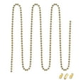thumbnail image 1 of Uxcell Pull Chain Extension Brass Beaded Chain 40 Inch with 3 Connectors for Light/ Fan Gold Tone, 1 of 5