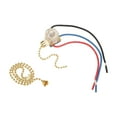 thumbnail image 1 of Uxcell Pull Chain Switch SPDT for Ceiling Fan Light with 33cm Extension Pull Chain Golden, 1 of 5