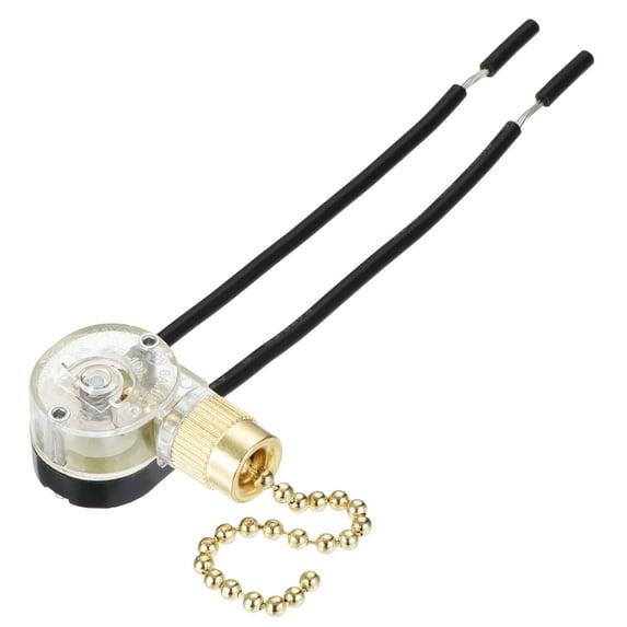 Uxcell Pull Chain Switch on-off ZE-109 for Ceiling Fan Lamp Light Golden