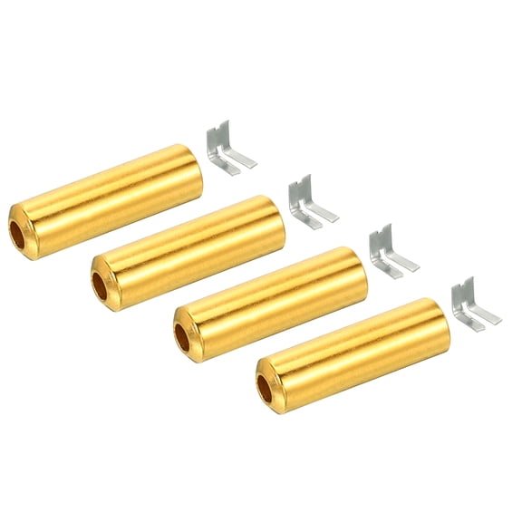 Uxcell Pull Cord End, Blind Cord Bead, Lamp Zipper Pull Ends Golden, for Blind Light Pull Vertical Switch, Pack of 4