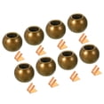 thumbnail image 1 of Uxcell Pull Cord End Cord Metal Bead Lamp Zipper Round Ball Pull End Bronze for Blind Light Pull Switch, Pack of 8, 1 of 5
