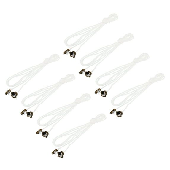 Uxcell Pull Cord for Ceiling Switch Light Pull Cord String Ceiling Fan String Pull Chain Extension, White Bronze 8 Pack