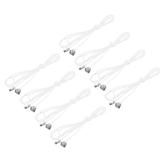 Uxcell Pull Cord for Ceiling Switch Light Pull Cord String Ceiling Fan String Pull Chain Extension, White Silver 8 Pack