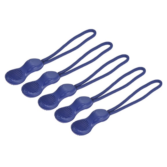 Uxcell Pull Head Handle Replacement Tab Tag Cord Extender Zipper Pulls Blue 20 Pack