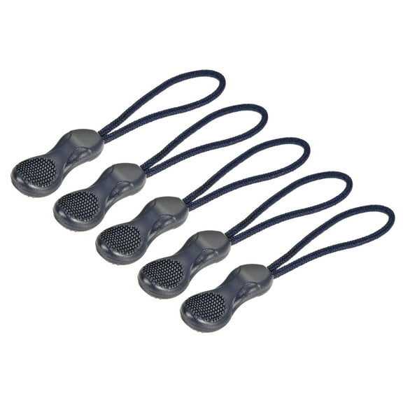 Uxcell Pull Head Handle Replacement Tab Tag Cord Extender Zipper Pulls Dark Blue 20 Pack