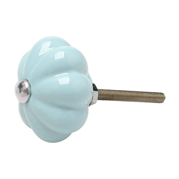 Uxcell Pumpkin Ceramic Vintage Dresser Knobs Pull Handle Blue