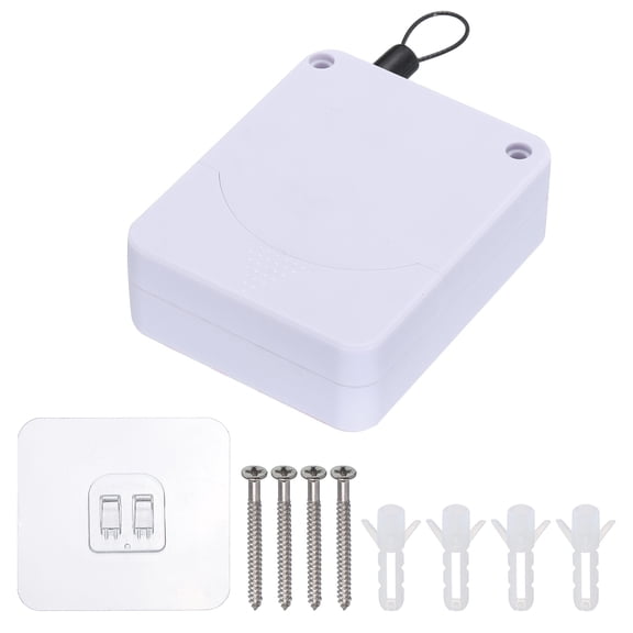 Uxcell Punch Free Automatic Sensor Door Closer Built in Damping Buffer ABS Closer with Steel Wire 1200G White 1 Set