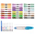 thumbnail image 1 of Uxcell Punch Needle Embroidery Kits, 7 Sizes Punch Needles with 24 Colors Thread, 1 of 6