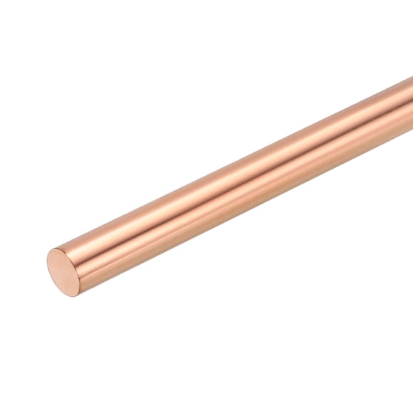 Uxcell Pure Copper Round Rod Diameter Length Solid Copper Rod Lathe Bar Stock for Metal Craft 10 x 250mm 1pcs