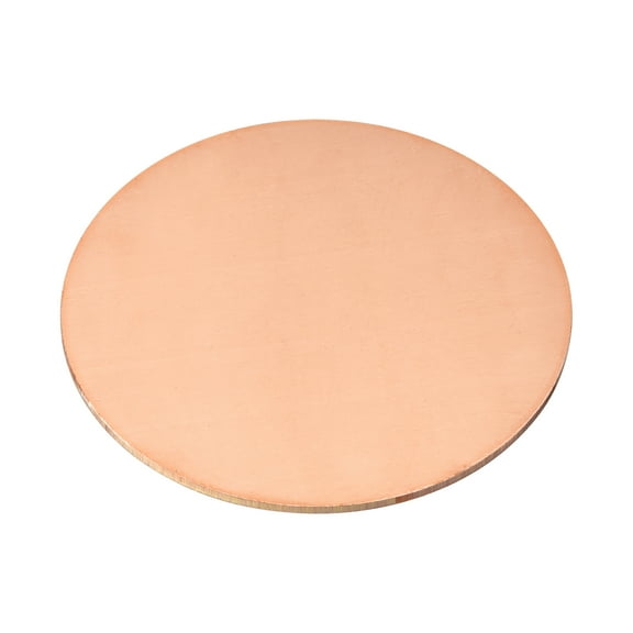 Uxcell Pure Copper Sheet, 3 5/16" x 0.08" 12 Gauge T2 Copper Metal Round Plate