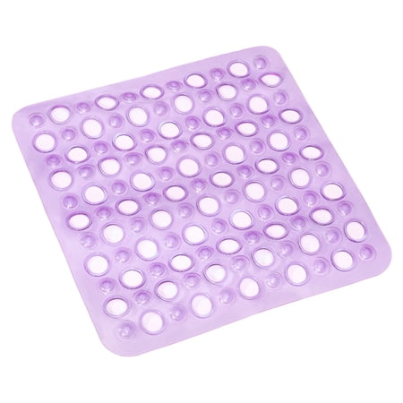 Uxcell Purple 21.3" x 21.3" Bath Tub Shower Mats Square NonSlip Mat for Tub Bathroom