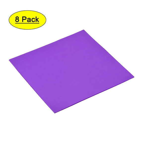 Uxcell Purple EVA Foam Sheets 10 x 10 Inch 3mm Thickness for Crafts DIY Projects, 8 Pcs