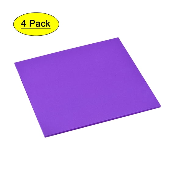Uxcell Purple EVA Foam Sheets 10 x 10 Inch 5mm Thickness for Crafts DIY Projects, 4 Pcs