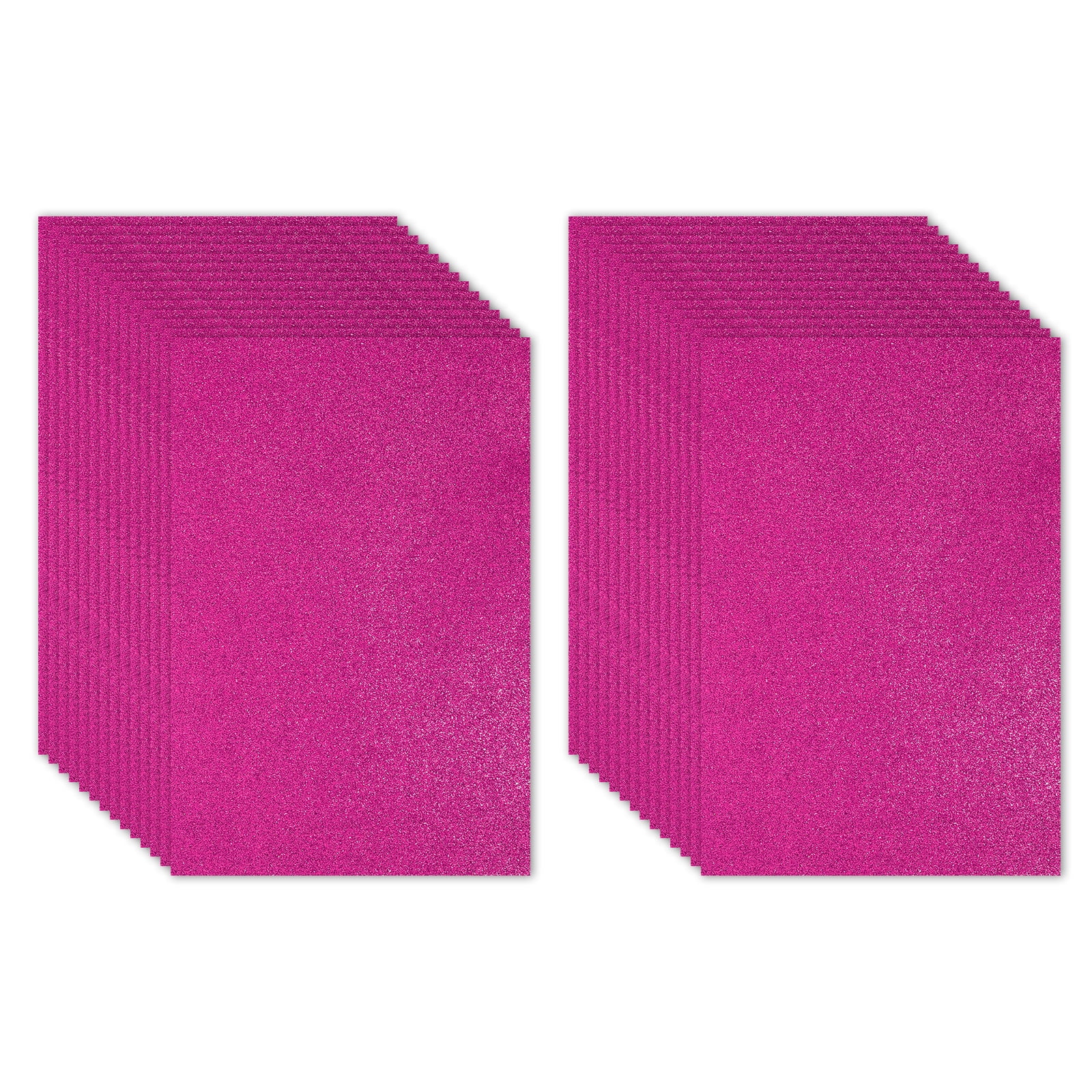 Uxcell Purple Red Shiny EVA Glitter Foam Sheet 11.8 x 7.9 Inch 2mm Thick with Back Adhesive Sparkle EVA Glitter Felt for Crafts DIY Project, 30 Pcs