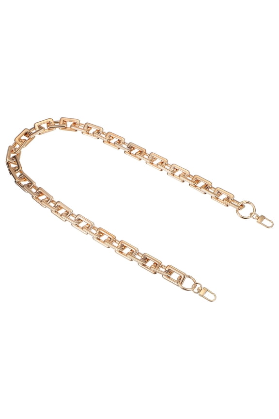 Purse Chain Strap, 31.5 Inch Acrylic Handbag Chain Straps, Clutches Strap Extender Replacement with Metal Buckles for Crossbody Shoulder Bag Decoration, Rose Gold