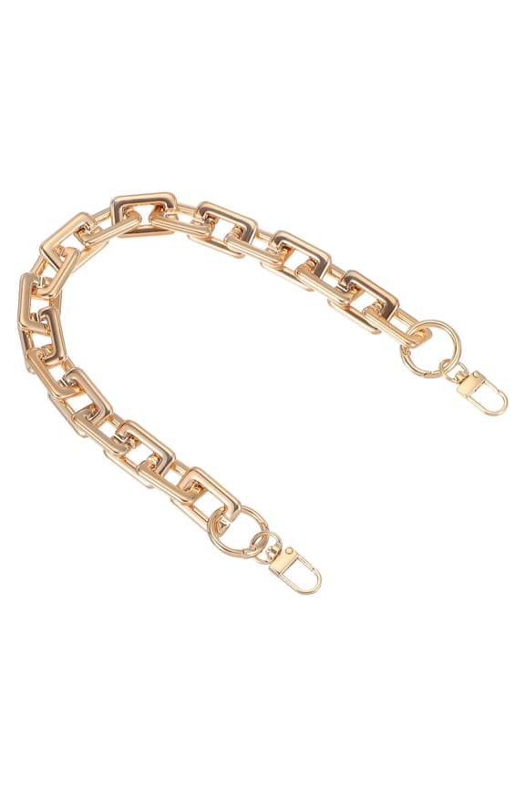 Purse Chain Strap, 15.7 Inch Acrylic Handbag Chain Straps, Clutches Strap Extender Replacement with Metal Buckles for Crossbody Shoulder Bag Decoration, Rose Gold
