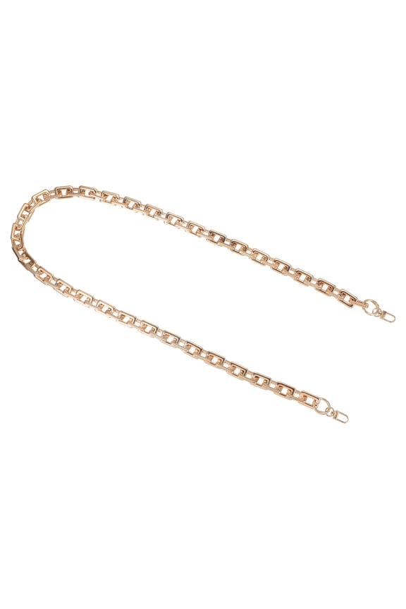 Purse Chain Strap, 47.2 Inch Acrylic Handbag Chain Straps, Clutches Strap Extender Replacement with Metal Buckles for Crossbody Shoulder Bag Decoration, Rose Gold