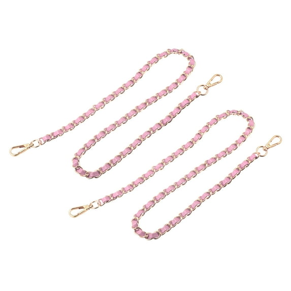 Uxcell Purse Chain Strap, 24" Purse Strap Shoulder Bag Replacement Strap, 2Pack Pink&Gold