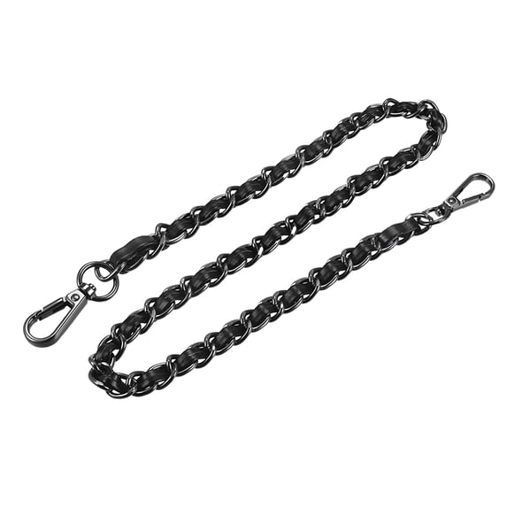 Uxcell Purse Chain Strap, 24" Purse Strap Shoulder Bag Replacement Strap, Black&Dark Grey