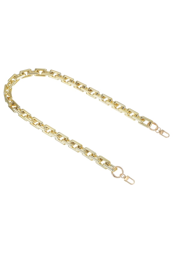 Purse Chain Strap, 31.5 Inch Acrylic Handbag Chain Straps, Clutches Strap Extender Replacement with Metal Buckles for Crossbody Shoulder Bag Decoration, Gold