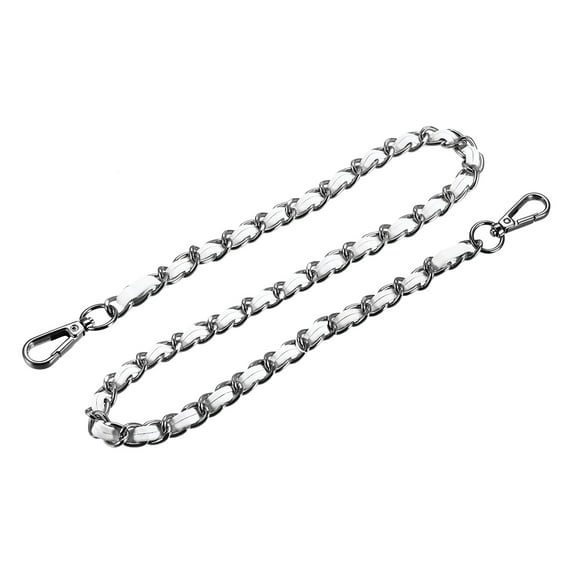 Uxcell Purse Chain Strap, 39" Purse Strap Shoulder Bag Replacement Strap(White/Dark Grey)