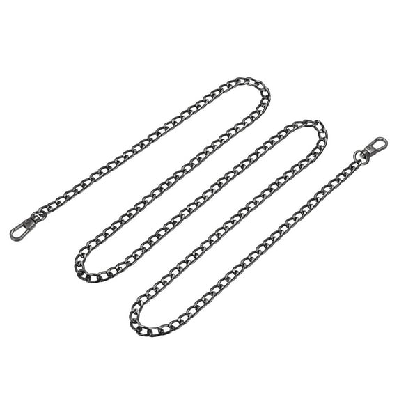 Uxcell Purse Chain Strap, 47" Purse Handle Cross Body Shoulder Replacement Straps, Black