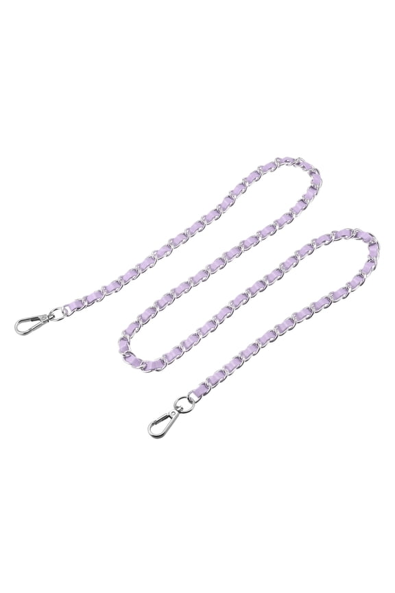 Purse Chain Strap, 47" Purse Strap Shoulder Bag Replacement Strap(Purple/Silver)