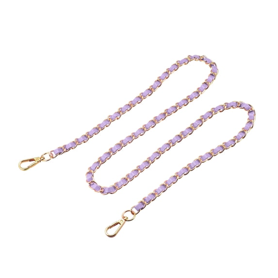 Uxcell Purse Chain Strap, 47" Purse Strap Shoulder Bag Replacement Strap(Purple/Yellow Gold)