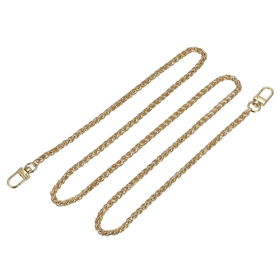 Uxcell Purse Chain Strap, 47" Purses Handle Cross Body Shoulder Replacement Straps Gold