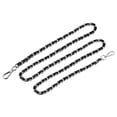 thumbnail image 1 of Uxcell Purse Chain Strap, 55" Purse Strap Shoulder Bag Replacement Strap, Black&Silver, 1 of 6
