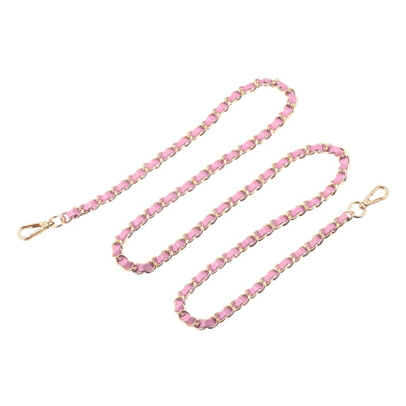 Uxcell Purse Chain Strap, 55" Purse Strap Shoulder Bag Replacement Strap, Pink&Gold
