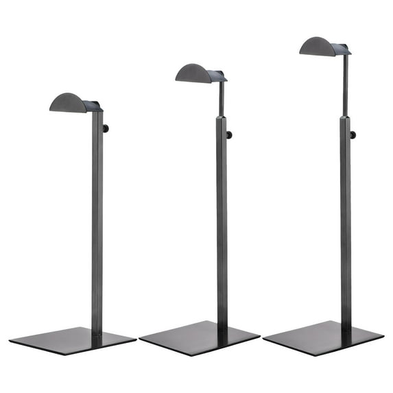 Uxcell Purse Display Stand Set 3 Pack Metal Adjustable Handbag Rack Single Hook Holder for Boutique Store Black
