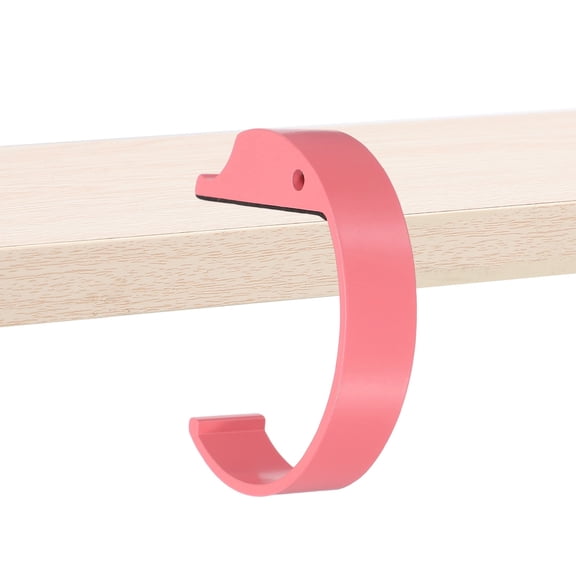 Uxcell Purse Hook for Table, Aluminum Non-Slip Nail Free Heavy Duty Bag Holder for Backpack, Pink