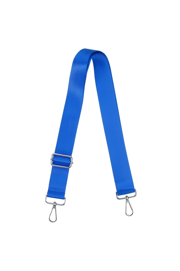 Purse Strap Replacement, 29.5-55" Crossbody Shoulder Strap(Blue, Silver Buckle)