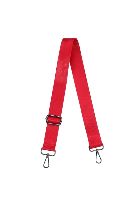 Purse Strap Replacement, 29.5-55" Crossbody Shoulder Strap(Red, Black Buckle)