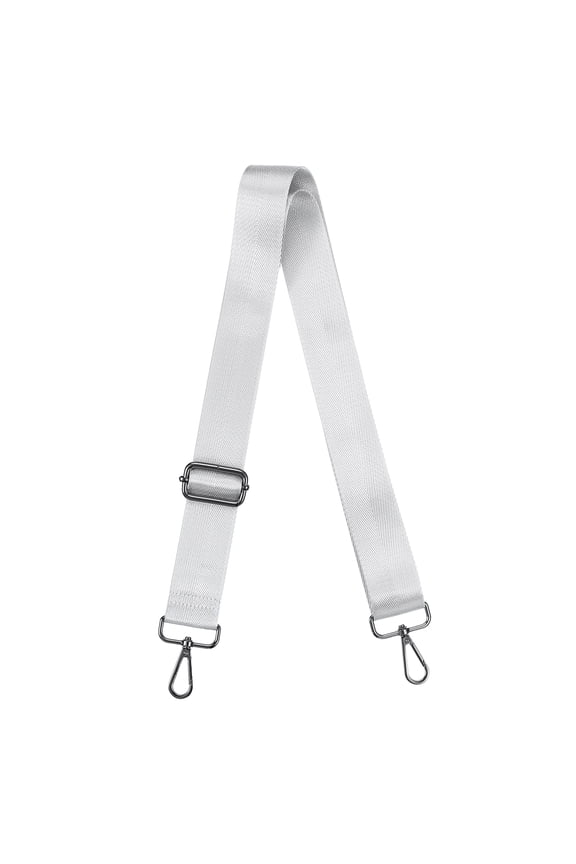 Purse Strap Replacement, 29.5-55" Crossbody Shoulder Strap(Silver, Black Buckle)
