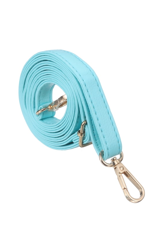 Purse Strap Replacement, 55.1 Inch Length Adjustable PU Leather Purse Chain Strap for Crossbody Shoulder Handbags Bag, Light Blue (Gold Buckle)