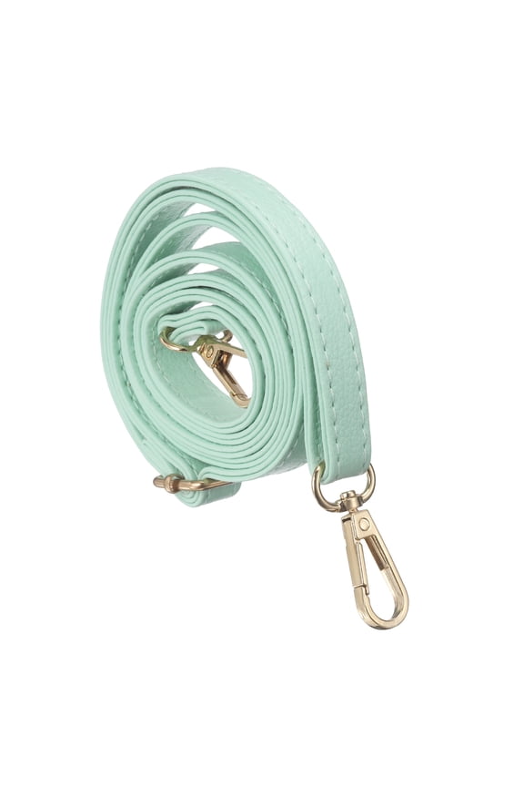 Purse Strap Replacement, 55.1 Inch Length Adjustable PU Leather Purse Chain Strap for Crossbody Shoulder Handbags Bag, Light Green (Gold Buckle)