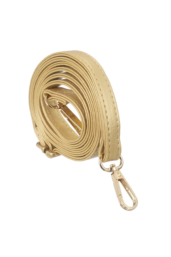 Purse Strap Replacement, 55.1 Inch Length Adjustable PU Leather Purse Chain Strap for Crossbody Shoulder Handbags Bag, Gold (Gold Buckle)