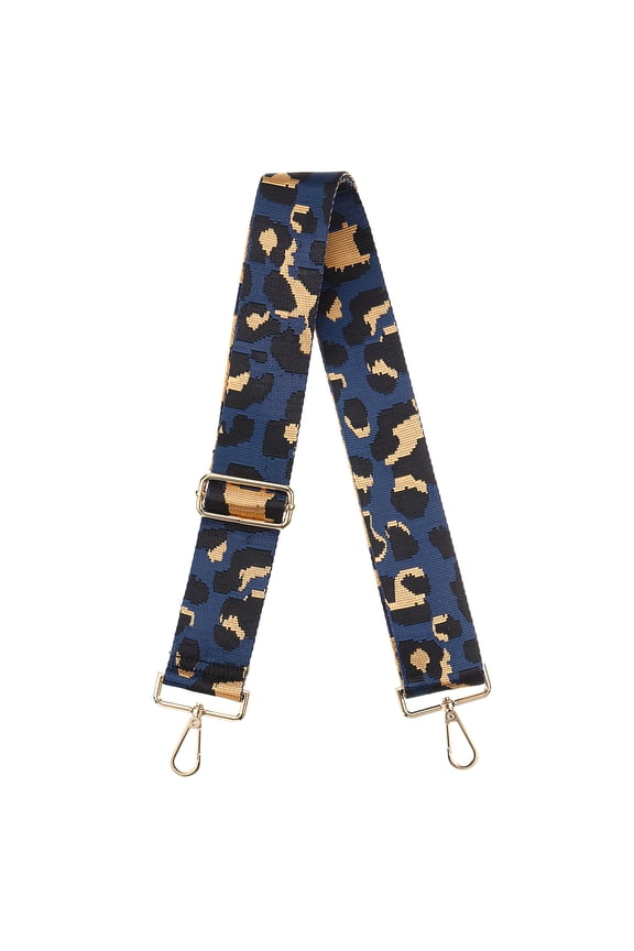 Purse Strap Replacement, Leopard Crossbody Shoulder Strap(Dark Blue,Gold Buckle)