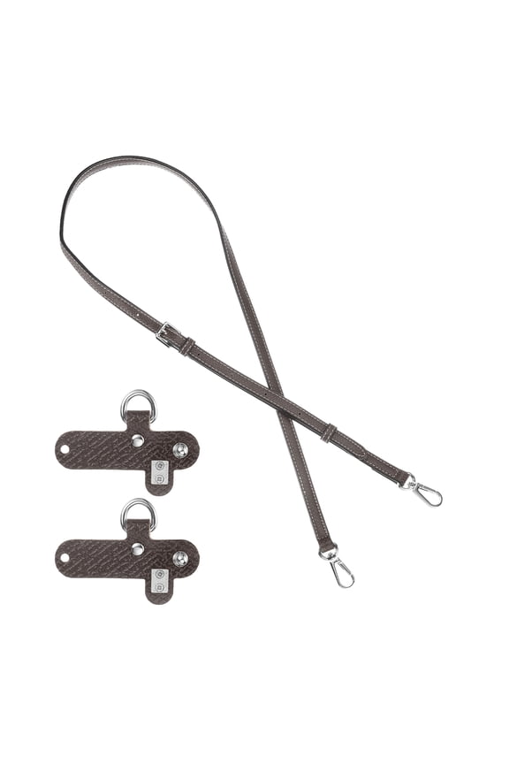 Purse Straps Replacement, Adjustable Leather Strap Crossbody Handbag Shoulder Strap Conversion Kit for Mini Pouch, Tote Bag, Handcrafted Bag Accessories, Dark Brown