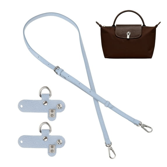 Uxcell Purse Straps Replacement, Adjustable Leather Strap Crossbody Handbag Shoulder Strap Conversion Kit for Mini Pouch, Tote Bag, Handcrafted Bag Accessories, Lavender