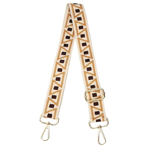 Uxcell Purse Straps Replacement Crossbody, 51 Inch Wide Shoulder Bag Strap Adjustable Canvas Straps for Handbag Wallet Clutch Crossbody Bags, Brown Z Shaped