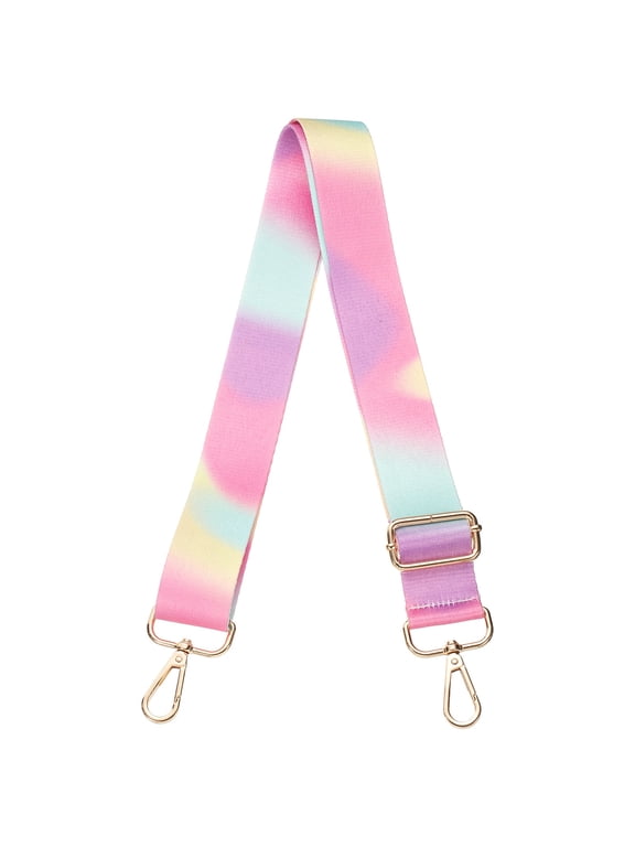 Purse Straps Replacement Crossbody, 51 Inch Wide Shoulder Bag Strap Adjustable Canvas Straps for Handbag Wallet Clutch Crossbody Bags, Colorful