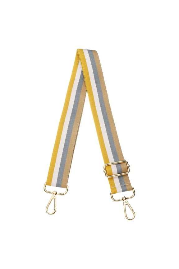 Purse Straps Replacement Crossbody, 51 Inch Wide Shoulder Bag Strap Adjustable Canvas Straps for Handbag Wallet Clutch Crossbody Bags, Yellow Strip