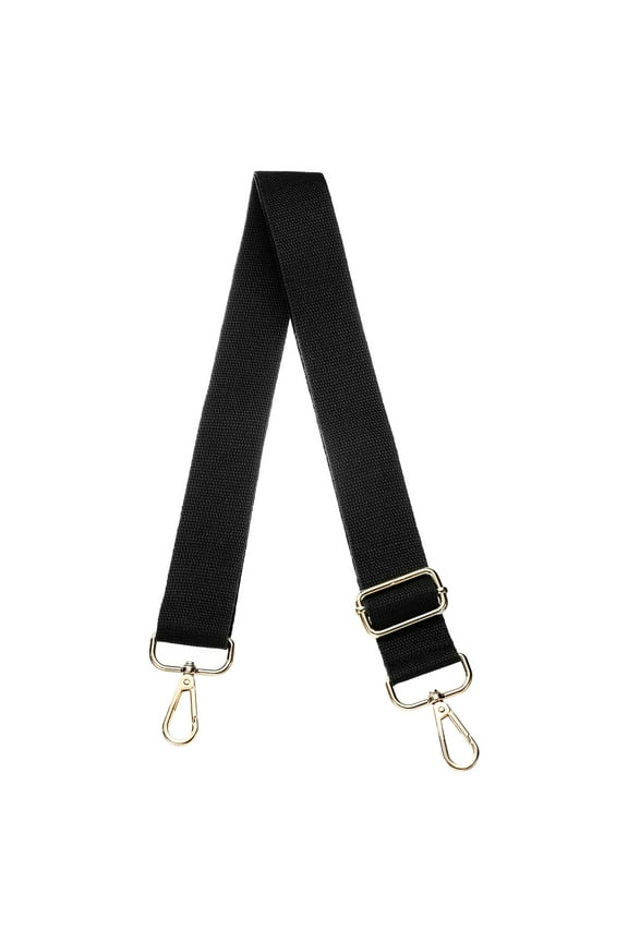 Purse Straps Replacement Crossbody, 51 Inch Wide Shoulder Bag Strap Adjustable Canvas Straps for Handbag Wallet Clutch Crossbody Bags, Black