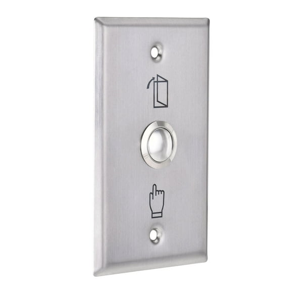 Uxcell Push Button Release Switch Door Access Control System Stainless Steel Panel 115mmx70mm DC 12V 3A Silver Tone